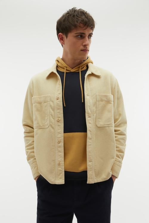  ÇİFT CEPLİ KADİFE UZUN KOLLU GÖMLEK