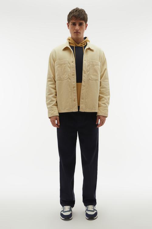  ÇİFT CEPLİ KADİFE UZUN KOLLU GÖMLEK