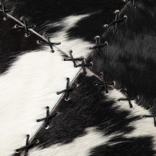  SOPHIA DERİ KIRLENT SİYAH BEYAZ 45X45