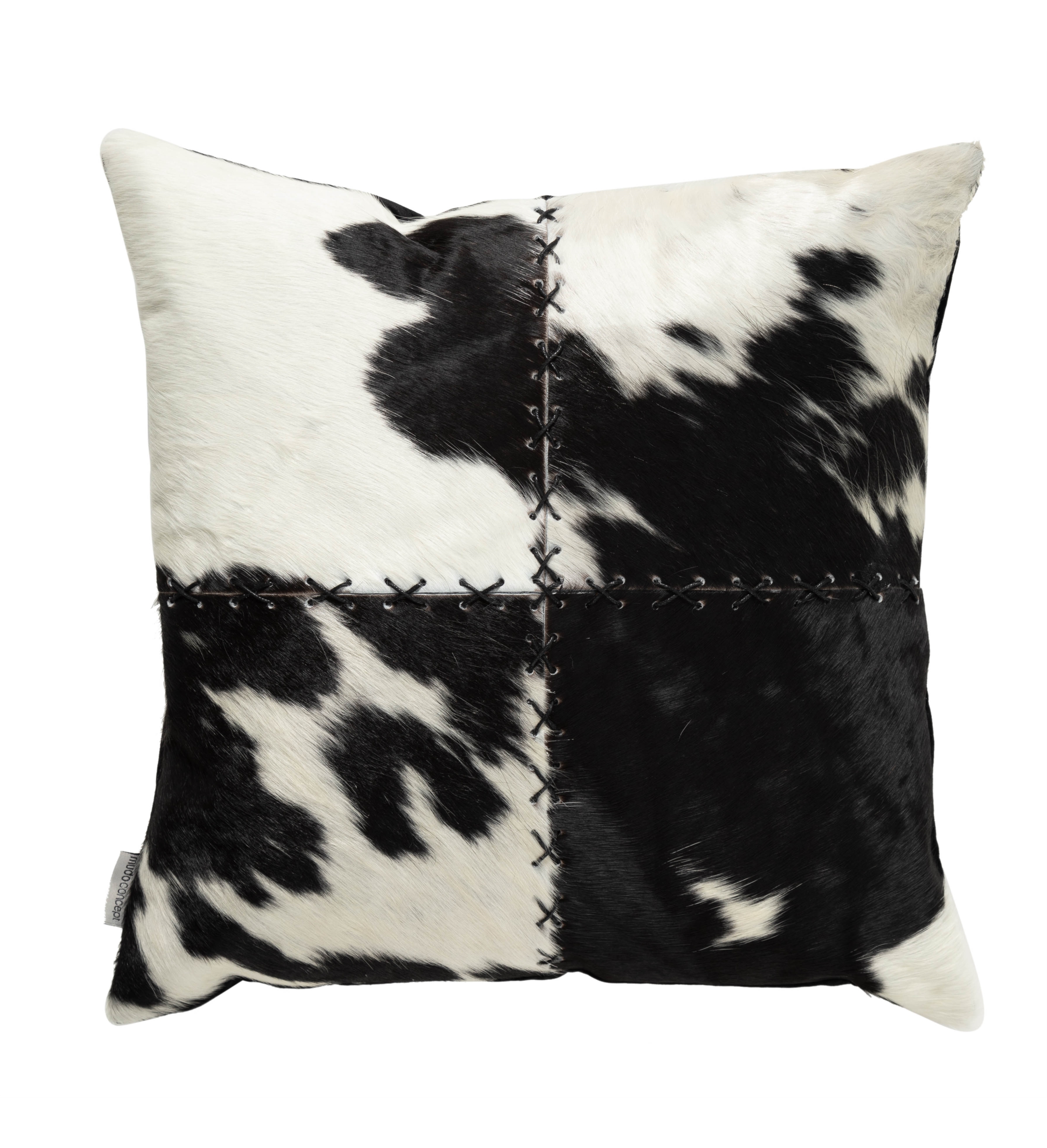 SOPHIA DERİ KIRLENT SİYAH BEYAZ 45X45