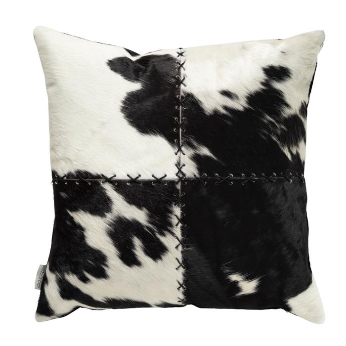 SOPHIA DERİ KIRLENT SİYAH BEYAZ 45X45