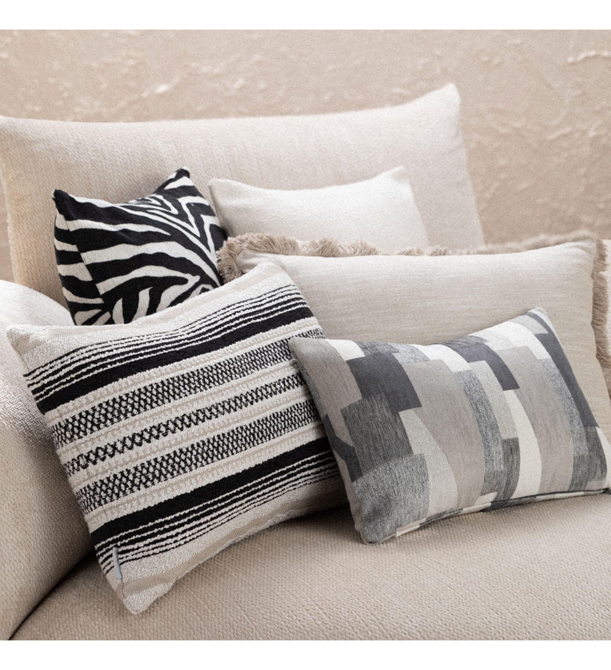 ALLIS KIRLENT SİYAH BEJ 40X60