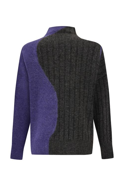  RENK BLOKLU TRİKO DİK YAKA KAZAK