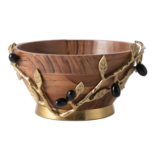  OLIVE AHŞAP DEKORATİF KASE 28X13CM