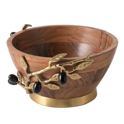  OLIVE AHŞAP DEKORATİF KASE 28X13CM