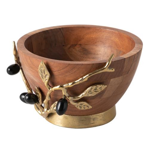  OLIVE AHŞAP DEKORATİF KASE 21X13CM