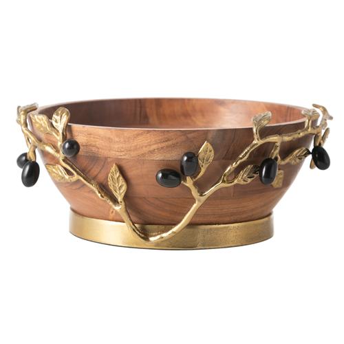 OLIVE AHŞAP DEKORATİF KASE 32X13CM