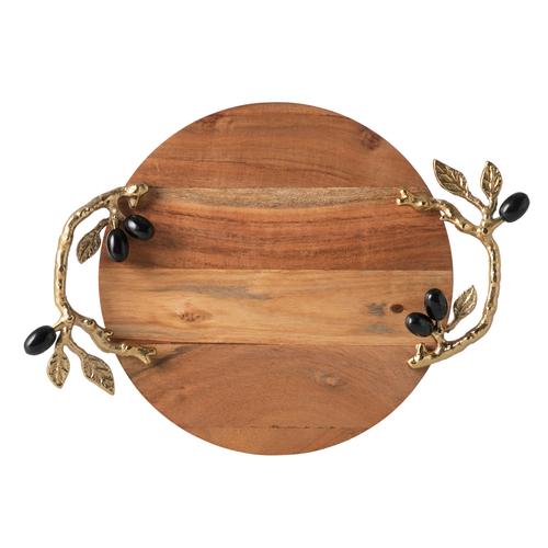  OLIVE AHŞAP DEKORATİF TEPSİ 38X28X6CM