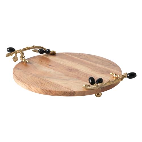 OLIVE AHŞAP DEKORATİF TEPSİ 45X33X6CM