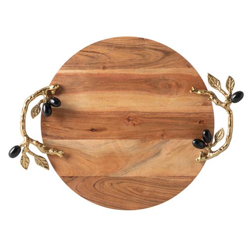 OLIVE AHŞAP DEKORATİF TEPSİ 45X33X6CM