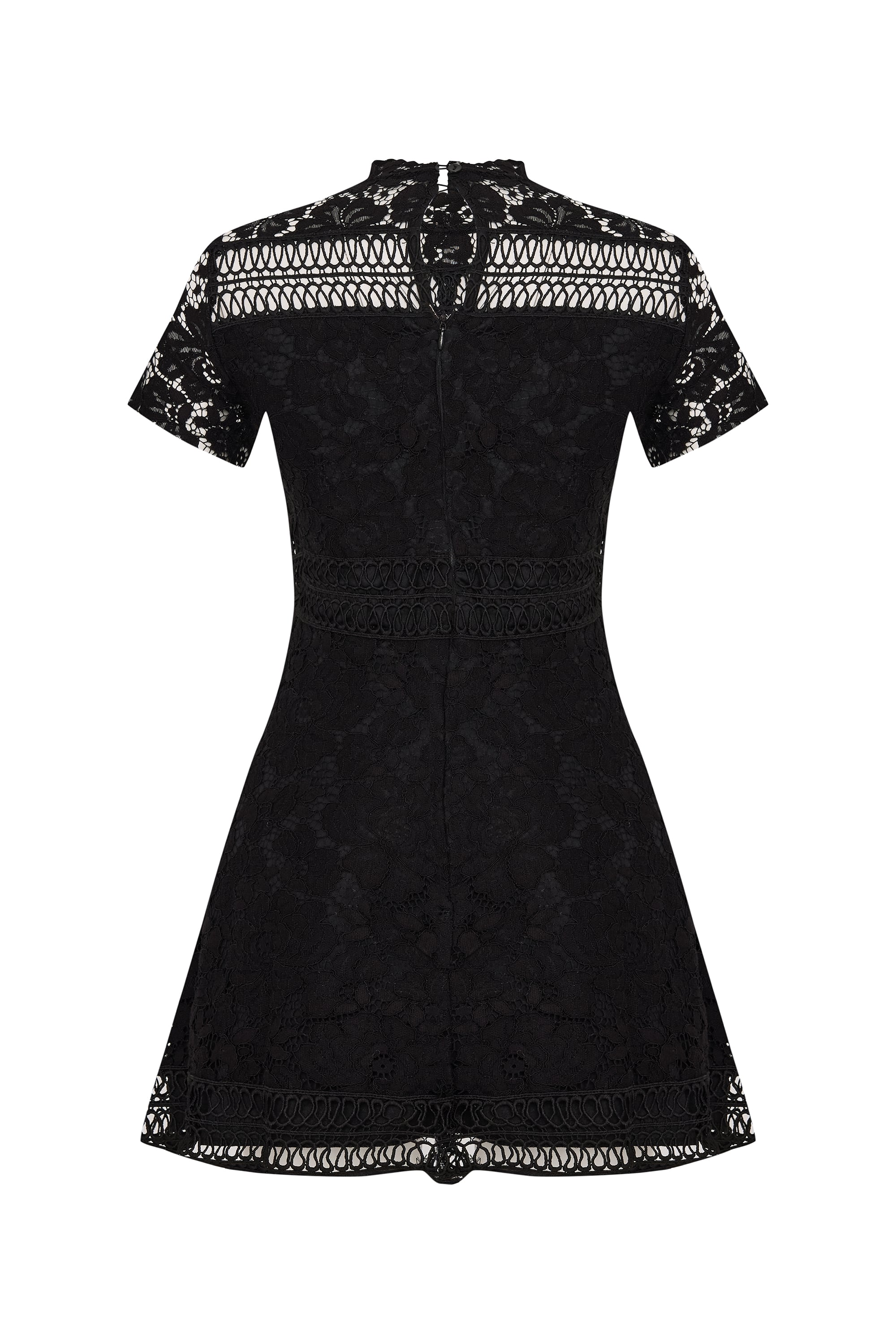 DANTELLİ A FORM MİNİ ELBİSE