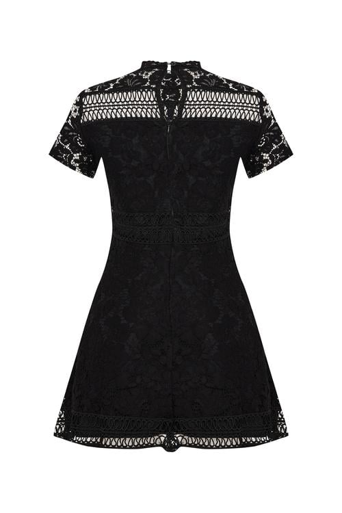 DANTELLİ A FORM MİNİ ELBİSE