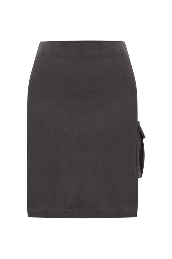 CEP DETAYLI MİNİ ETEK