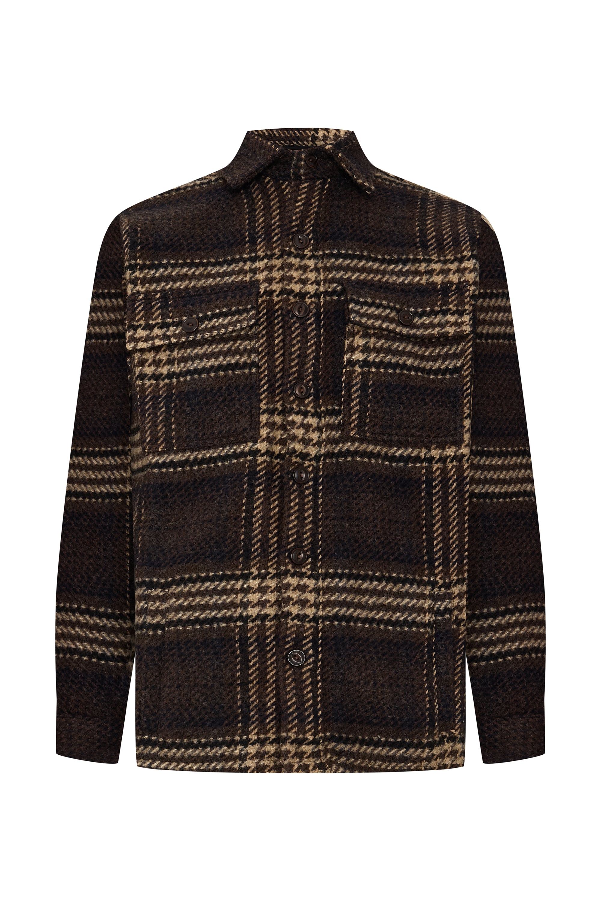 EKOSELİ YÜN KARIŞIMLI GÖMLEK CEKET