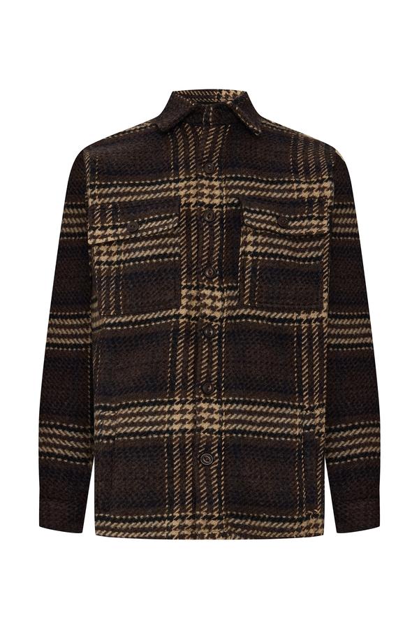 EKOSELİ YÜN KARIŞIMLI GÖMLEK CEKET