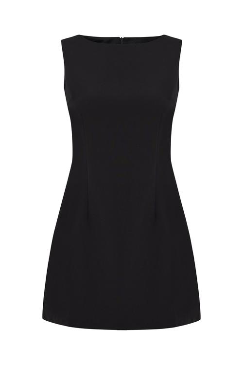 A KESİM KOLSUZ MİNİ ELBİSE