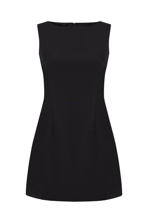 A KESİM KOLSUZ MİNİ ELBİSE