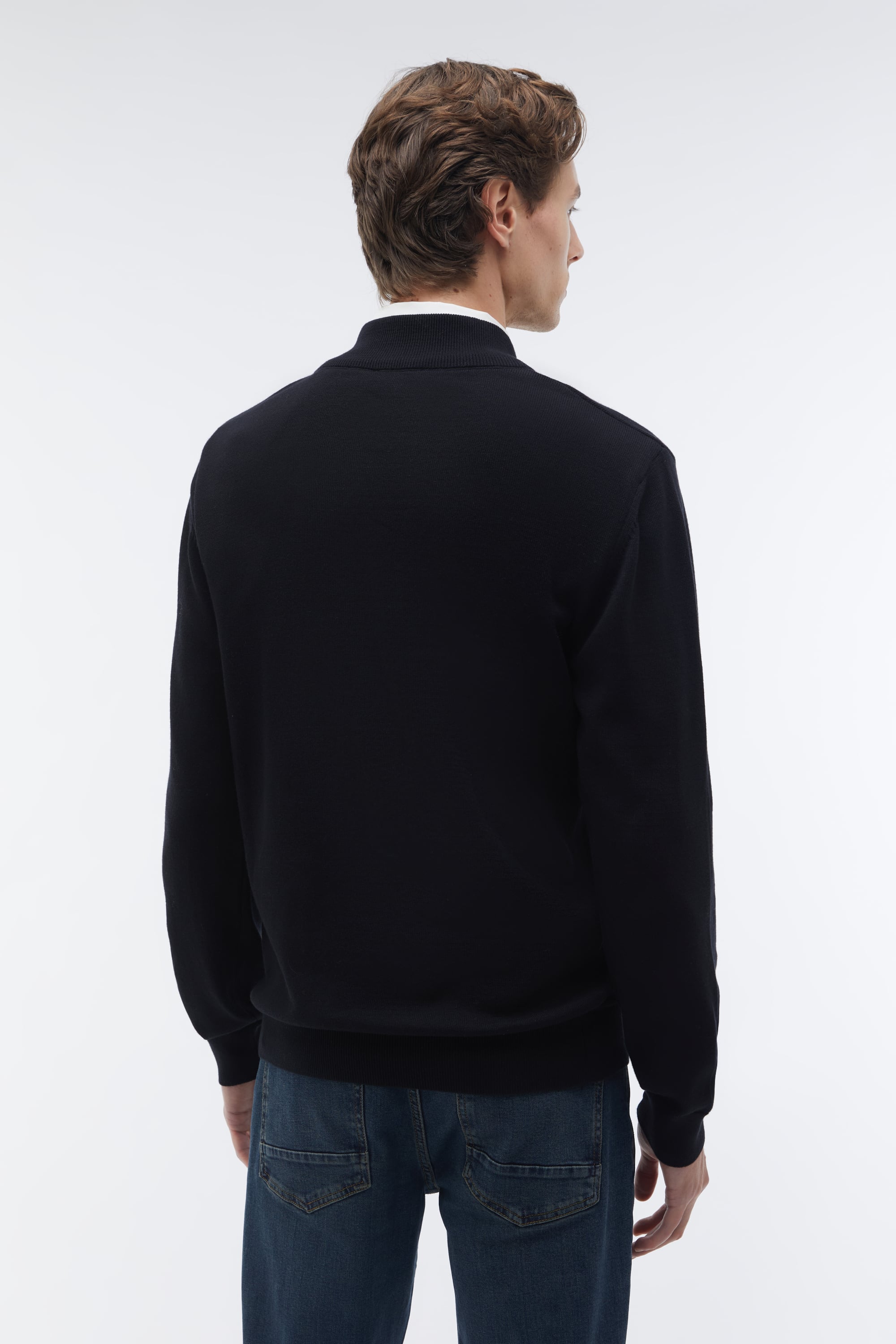 DİK YAKA UZUN KOLLU KAZAK