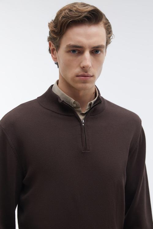  DİK YAKA UZUN KOLLU KAZAK