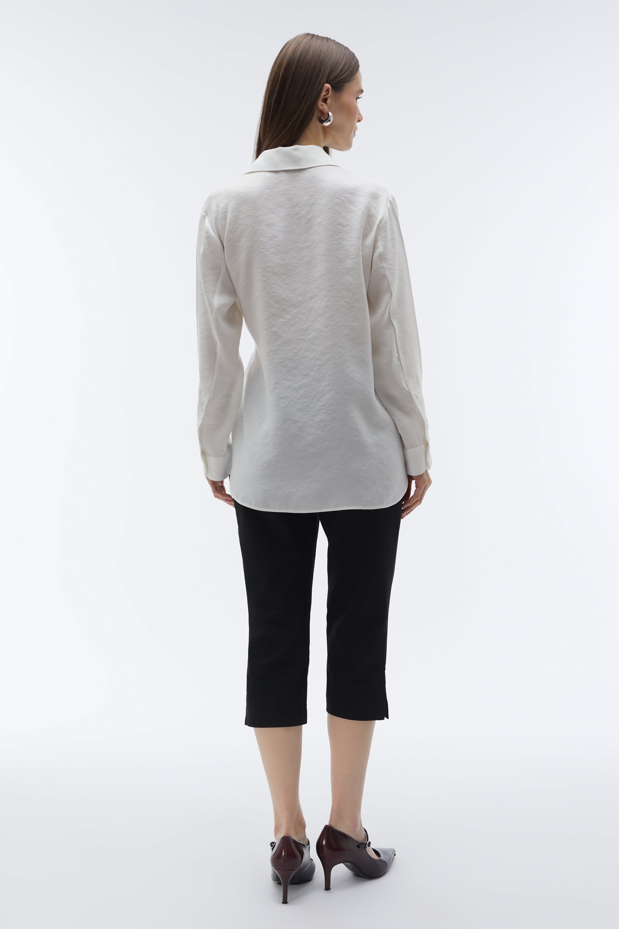 BAĞLAMA DETAYLI MODAL GÖMLEK