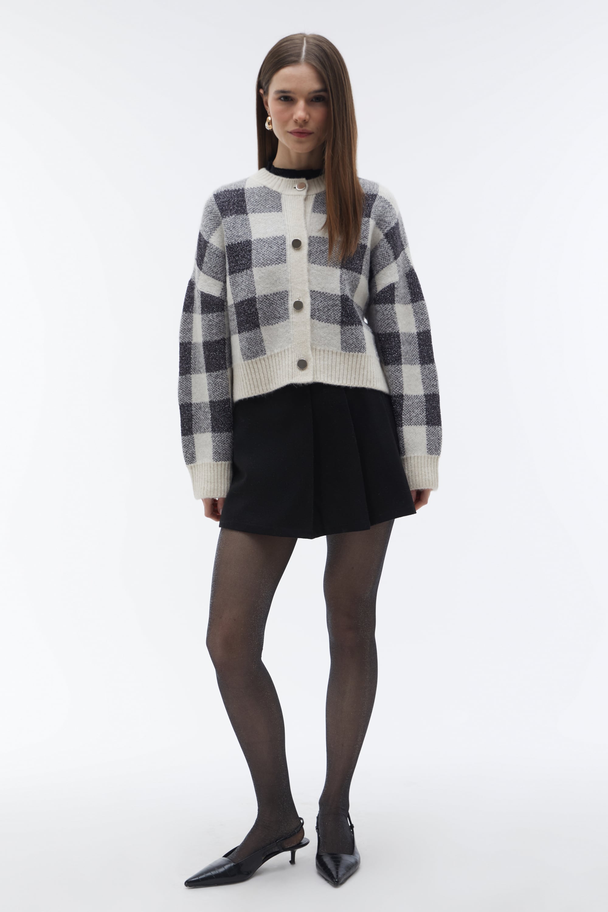 JAKARLI KARE DESENLİ HIRKA