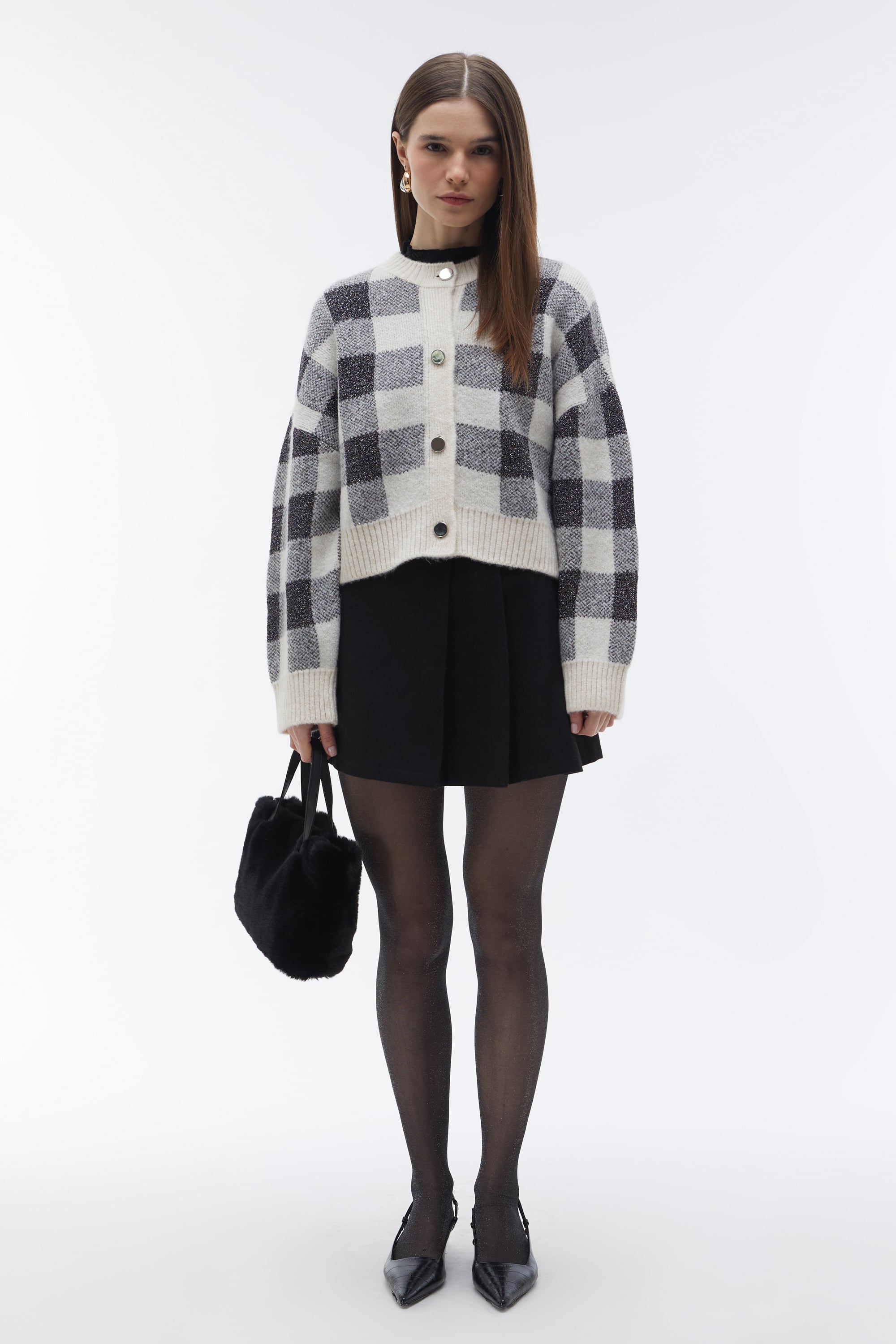 JAKARLI KARE DESENLİ HIRKA