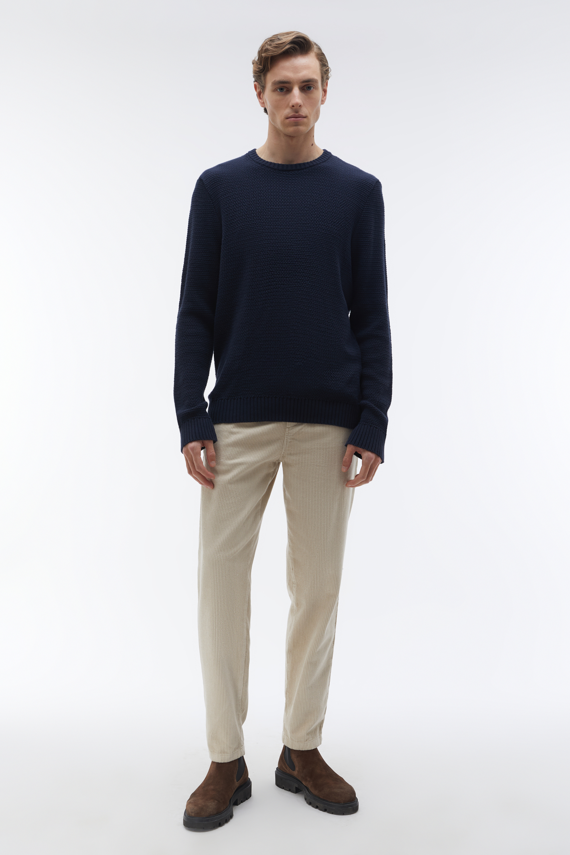 ÖRGÜLÜ BİSİKLET YAKA KAZAK