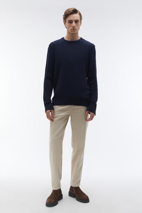  ÖRGÜLÜ BİSİKLET YAKA KAZAK