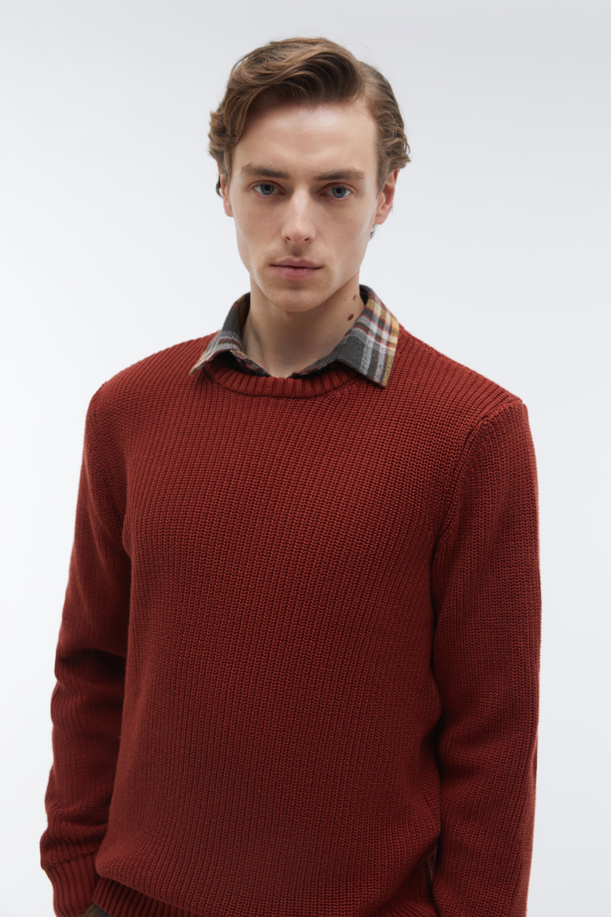 ÖRGÜLÜ BİSİKLET YAKA KAZAK