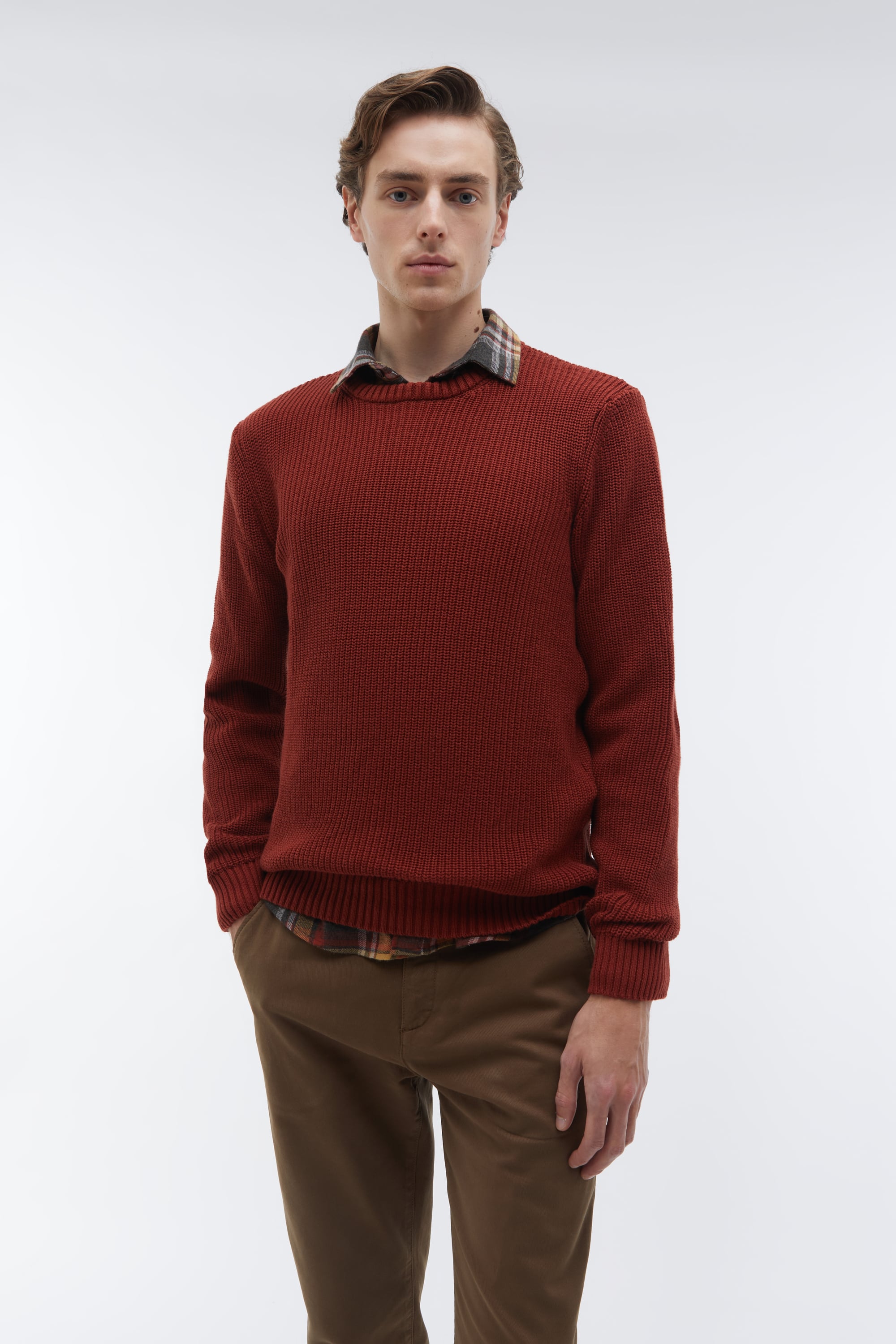 ÖRGÜLÜ BİSİKLET YAKA KAZAK