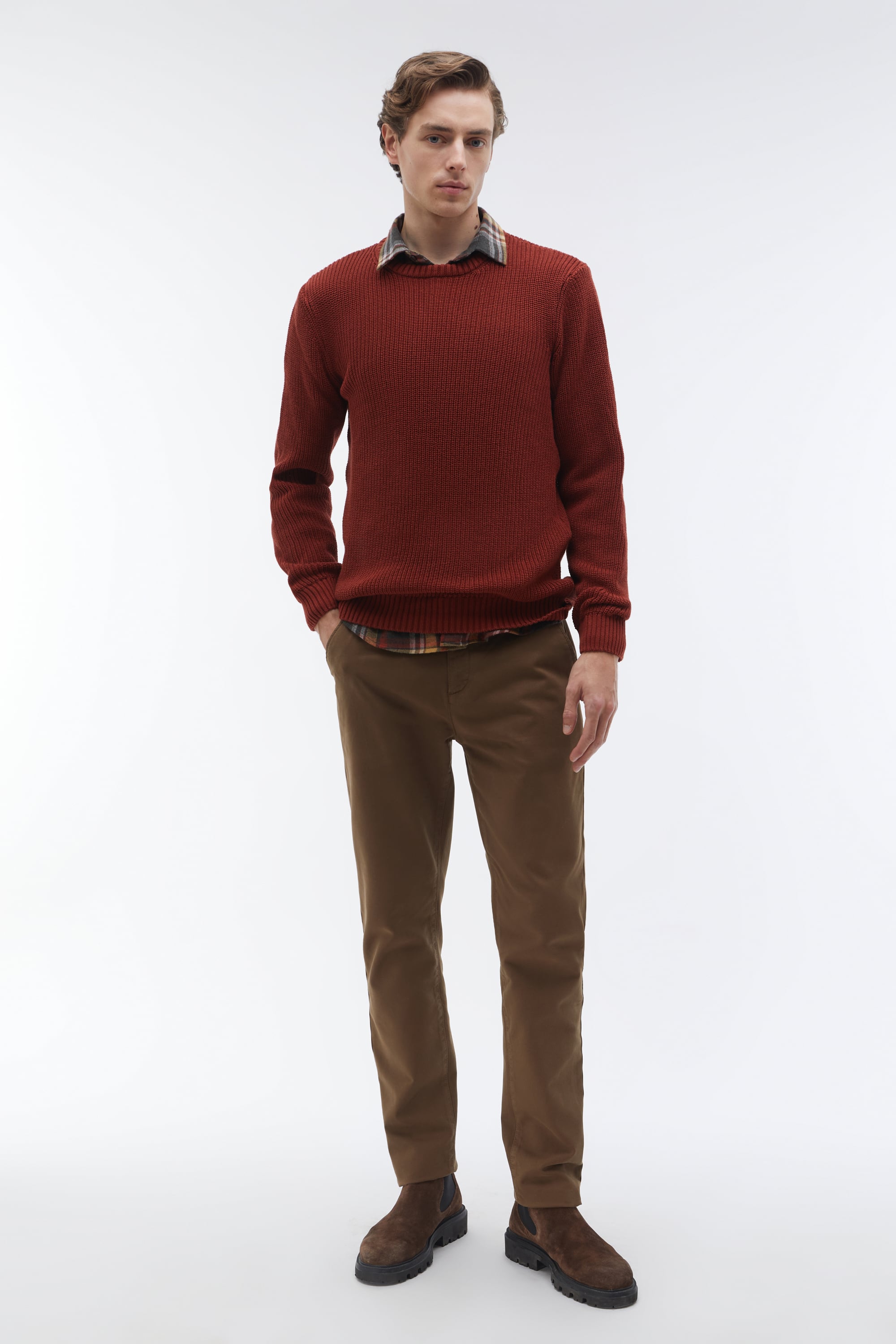 ÖRGÜLÜ BİSİKLET YAKA KAZAK