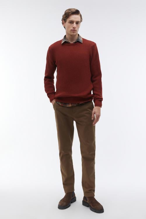 ÖRGÜLÜ BİSİKLET YAKA KAZAK