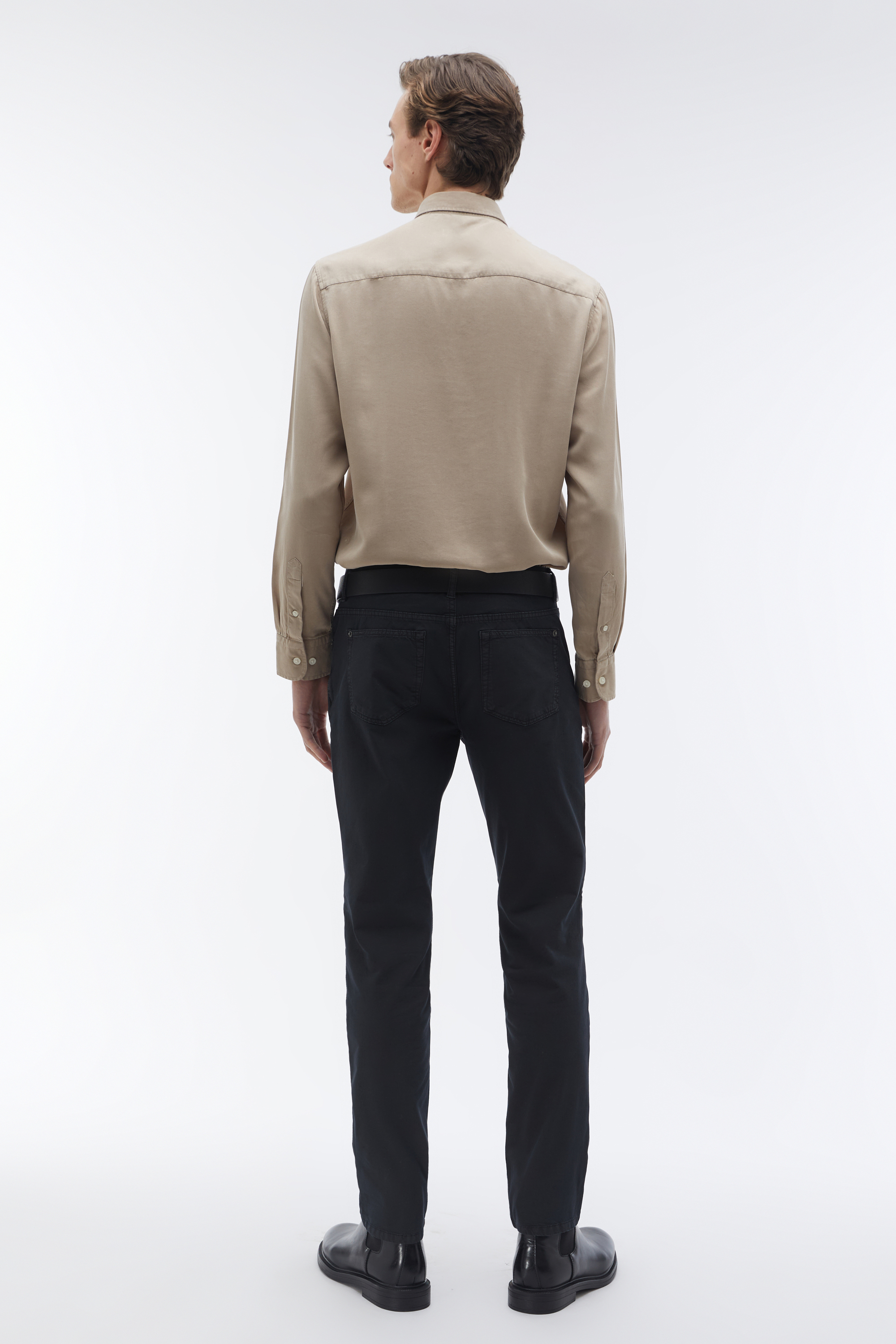 REGULAR FIT LİYOSEL UZUN KOLLU GÖMLEK