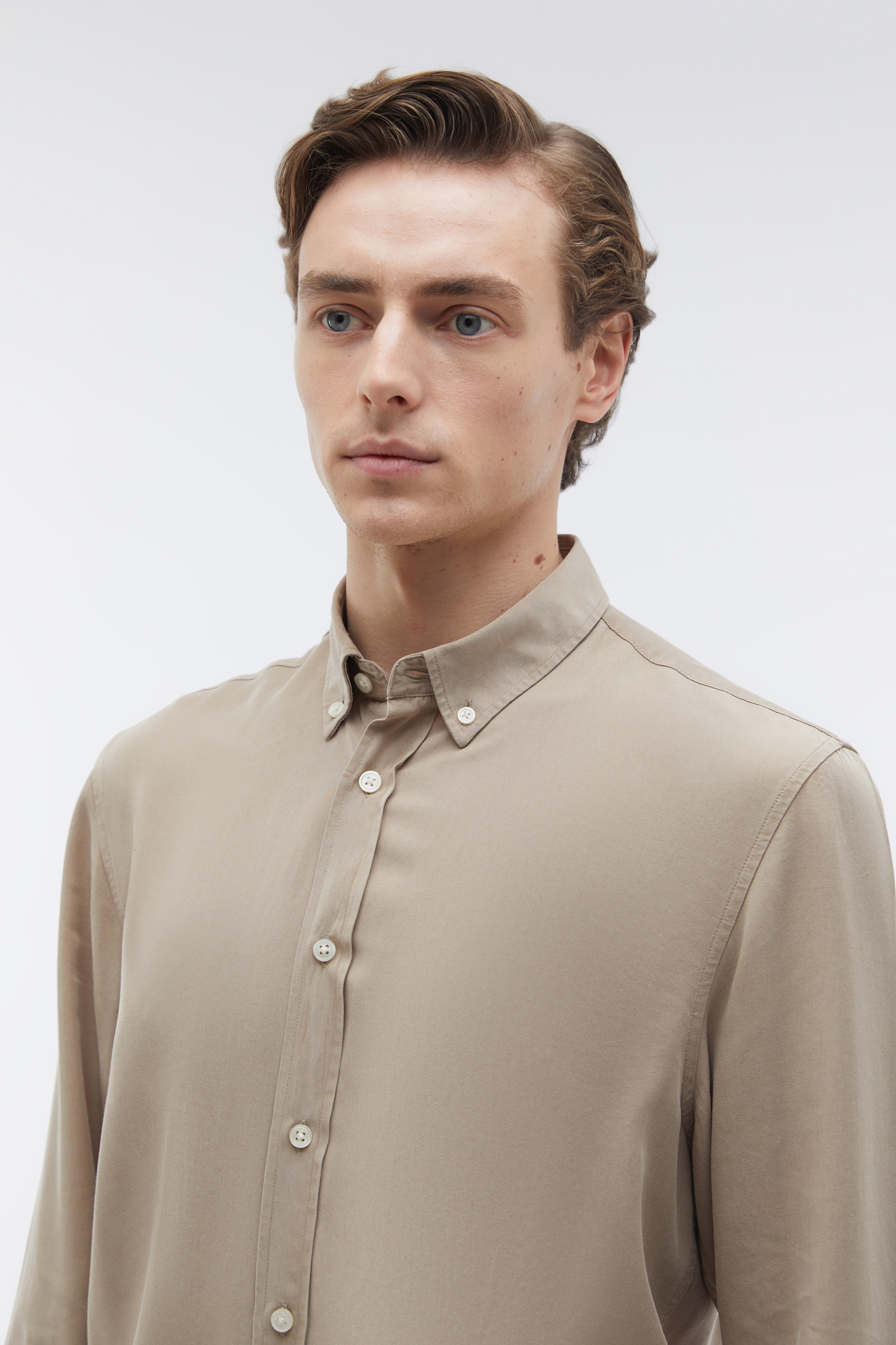 REGULAR FIT LİYOSEL UZUN KOLLU GÖMLEK