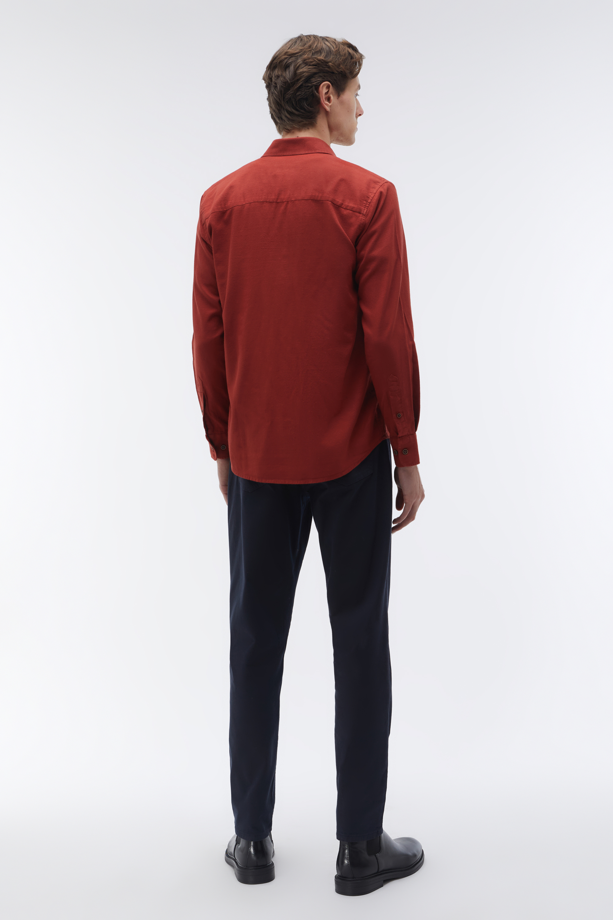 REGULAR FIT TEK CEPLİ UZUN KOLLU GÖMLEK