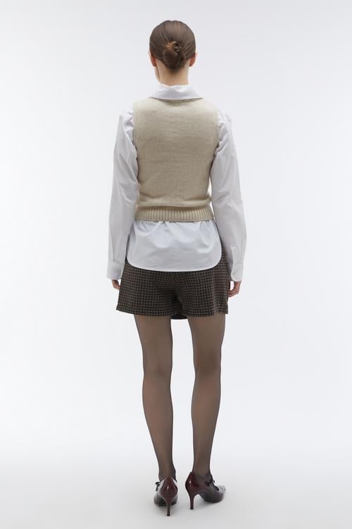 EKOSELİ PİLELİ MİNİ ŞORT ETEK