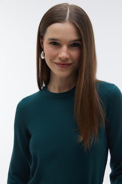 BİSİKLET YAKA TRİKO KAZAK