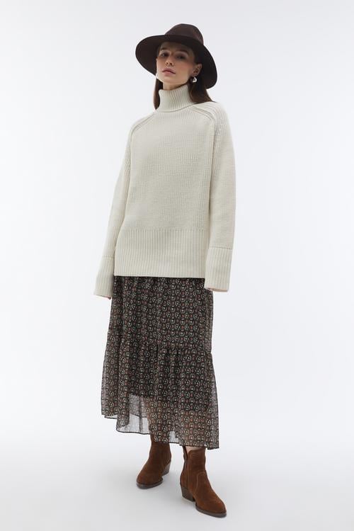  BALIKÇI YAKA LOOSE FIT KAZAK