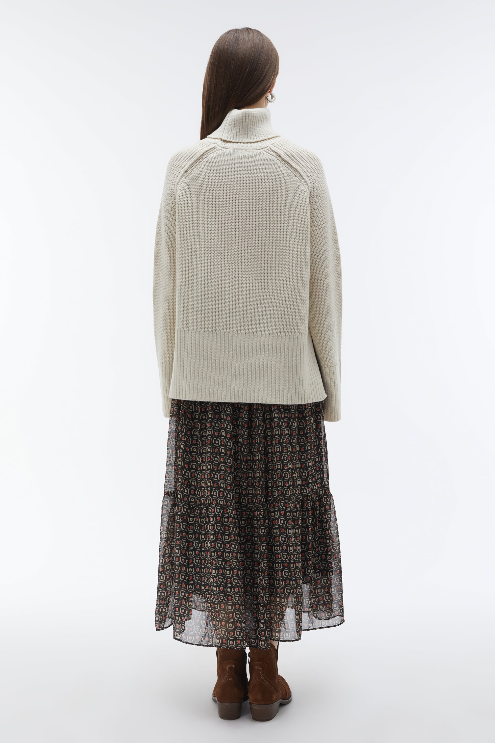 BALIKÇI YAKA LOOSE FIT KAZAK