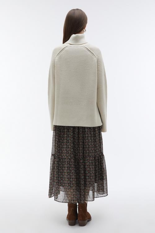 BALIKÇI YAKA LOOSE FIT KAZAK