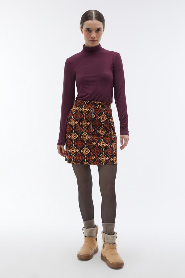 ETNİK BASKILI MİNİ ETEK