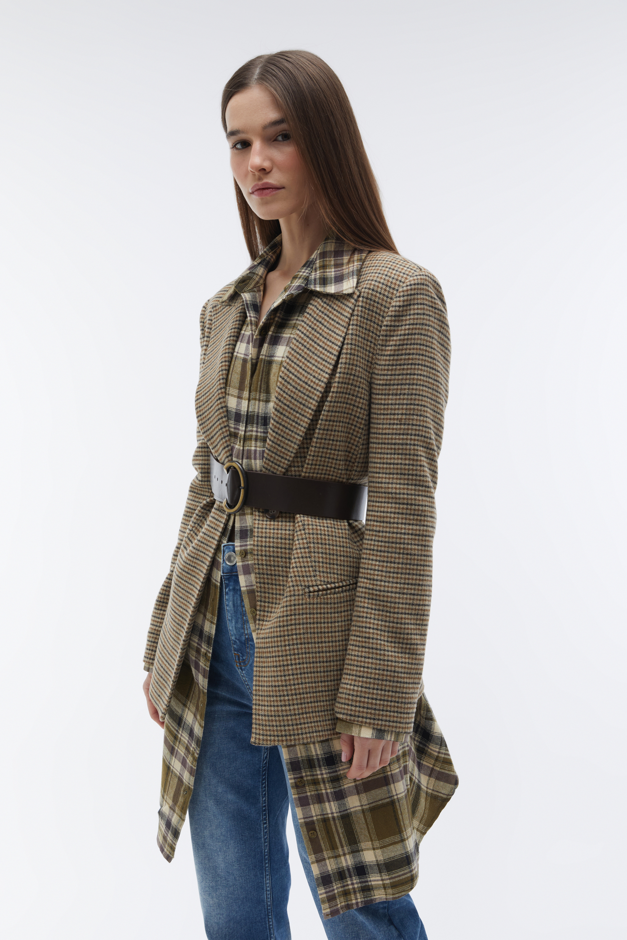 EKOSELİ MİNİ GÖMLEK ELBİSE