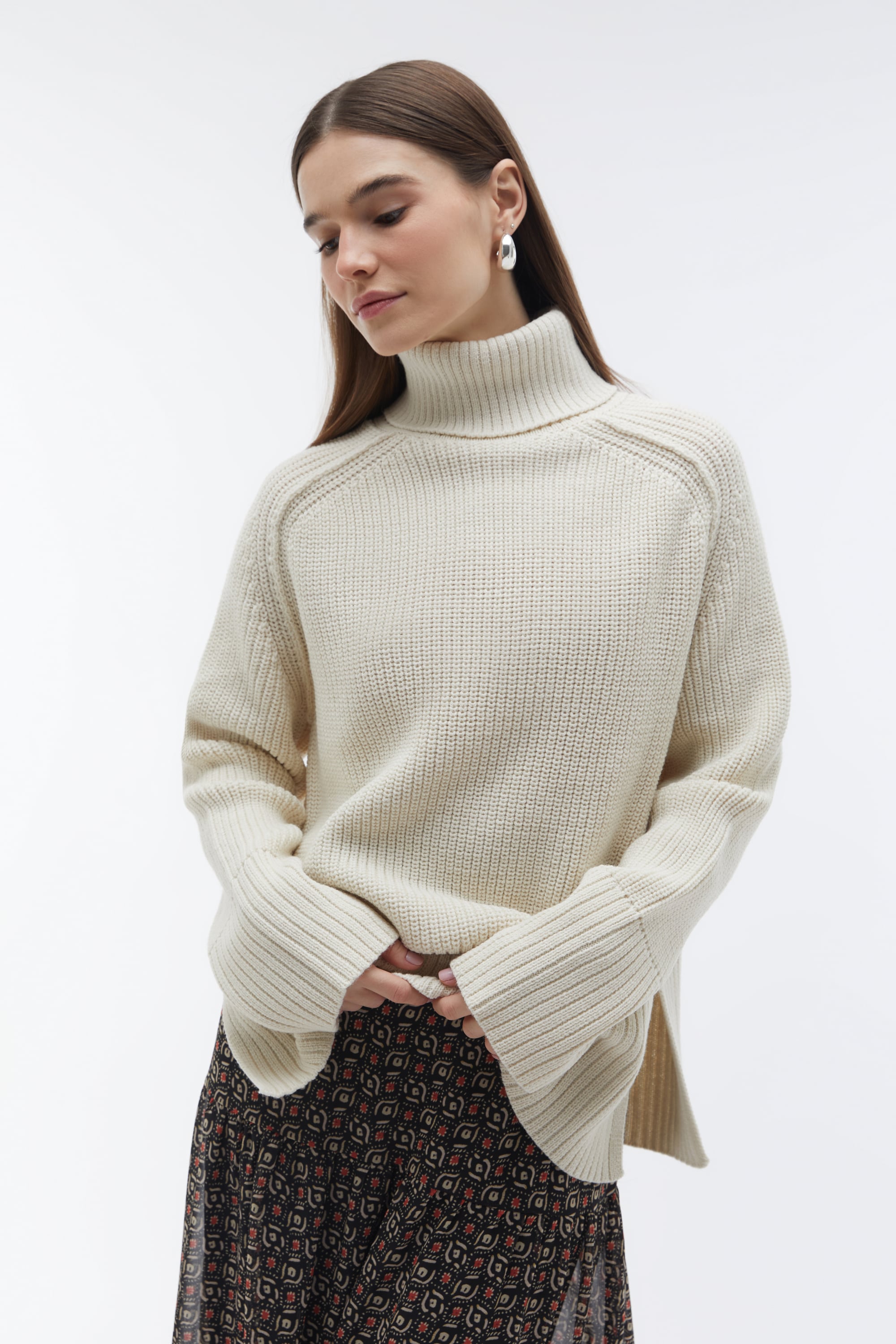 BALIKÇI YAKA LOOSE FIT KAZAK