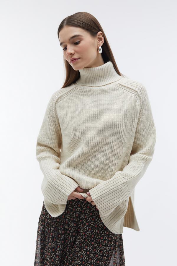 BALIKÇI YAKA LOOSE FIT KAZAK