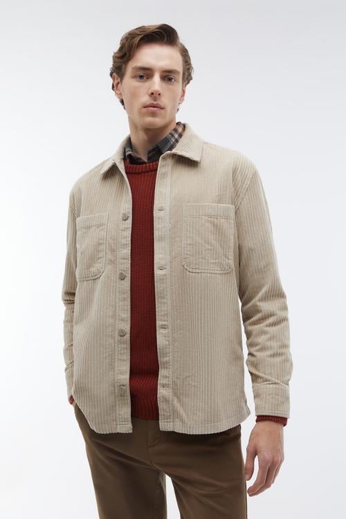  ÇİFT CEPLİ KADİFE UZUN KOLLU GÖMLEK