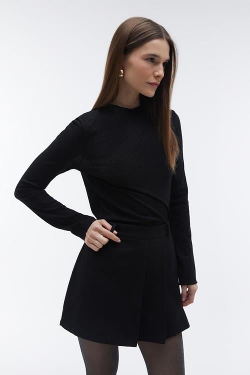 PİLELİ MİNİ ŞORT ETEK