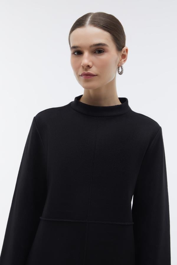 NERVÜR DİKİŞLİ YUMUŞAK DOKULU ELBİSE