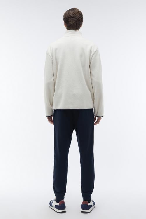 FERMUARLI RENK DETAYLI POLAR CEKET