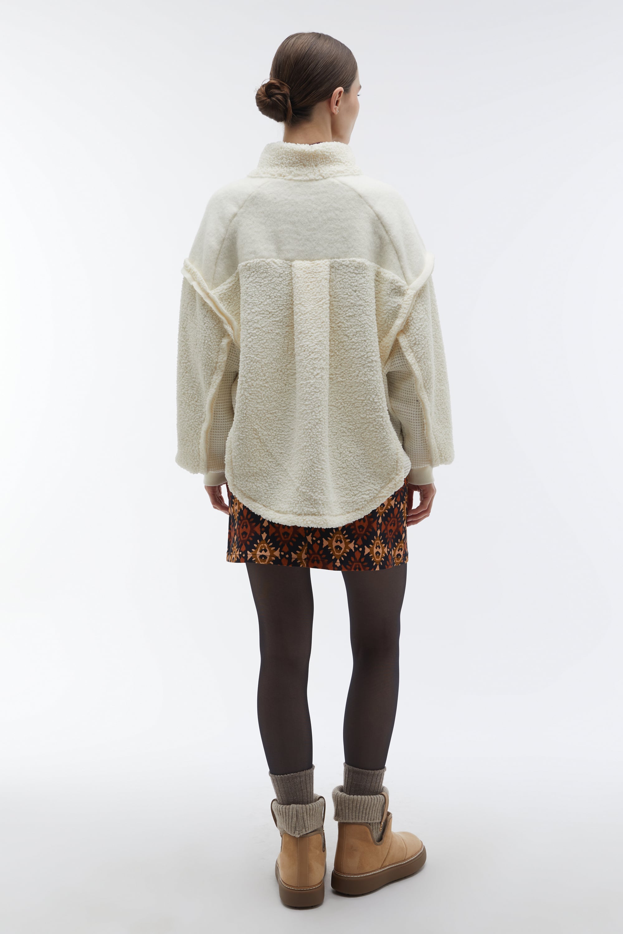 KANGURU CEPLİ DİK YAKA POLAR SWEATSHIRT