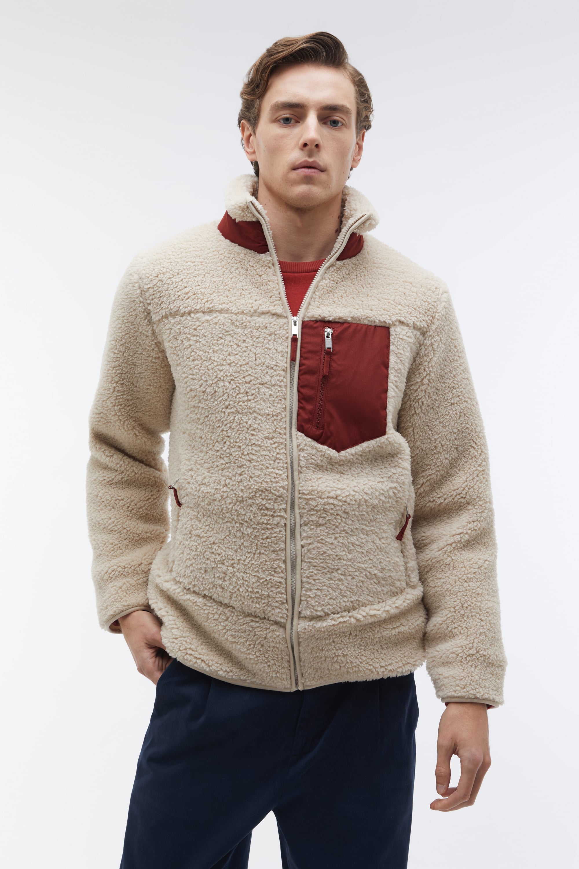 CEP DETAYLI SHERPA CEKET